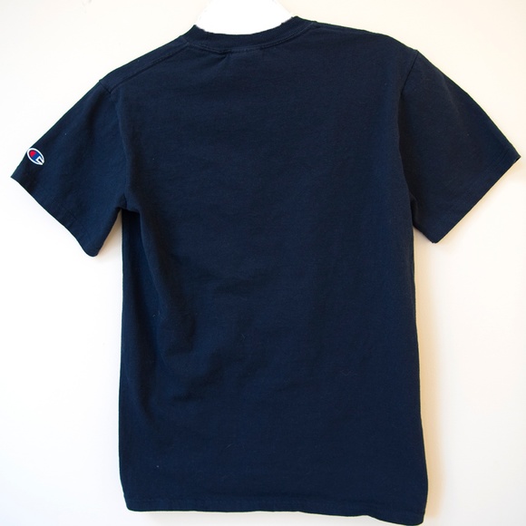 Champion Navy Tee "Go Blue!" in French! - Picture 2 of 5